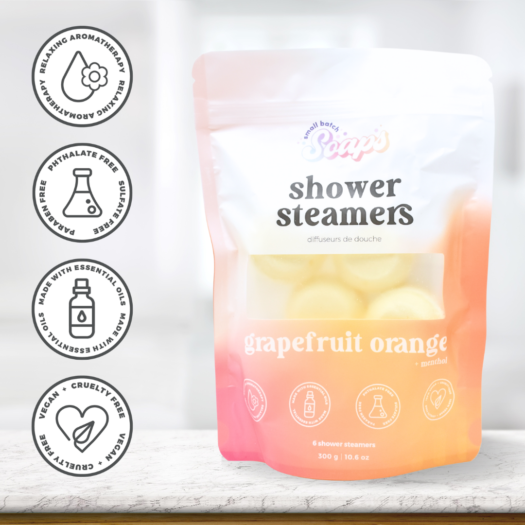 Grapefruit Orange Shower Steamers - Small Batch Soaps