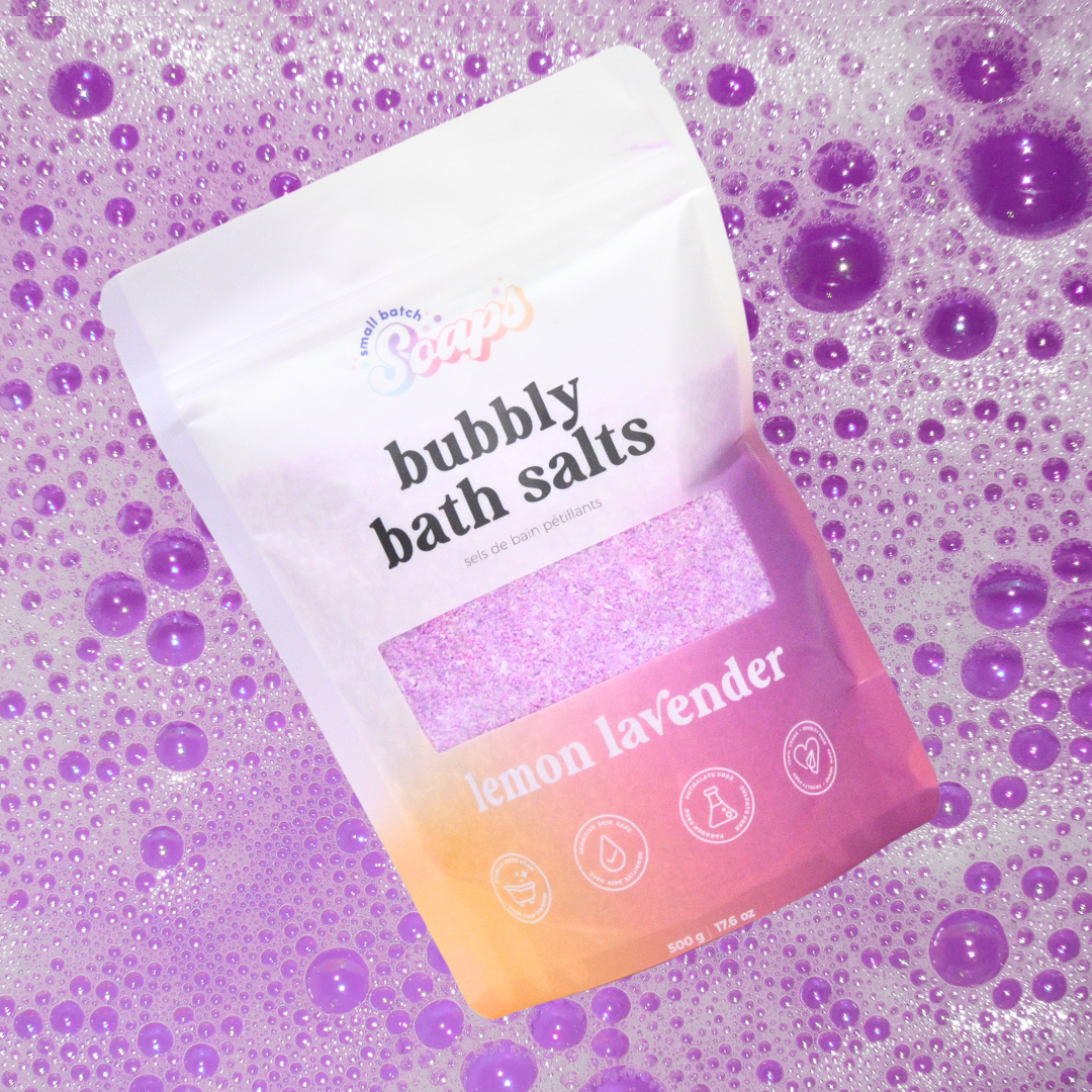 Lemon Lavender Bubbly Bath Salts - Small Batch Soaps