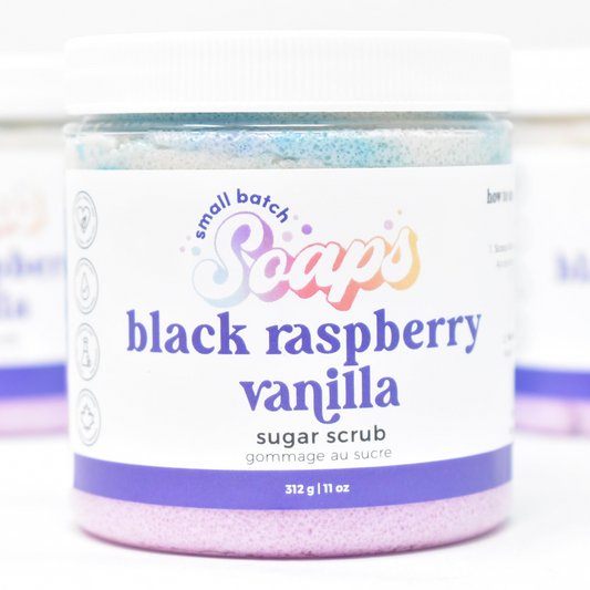 Black Raspberry Vanilla Sugar Scrub - Spring Scent - Small Batch Soaps