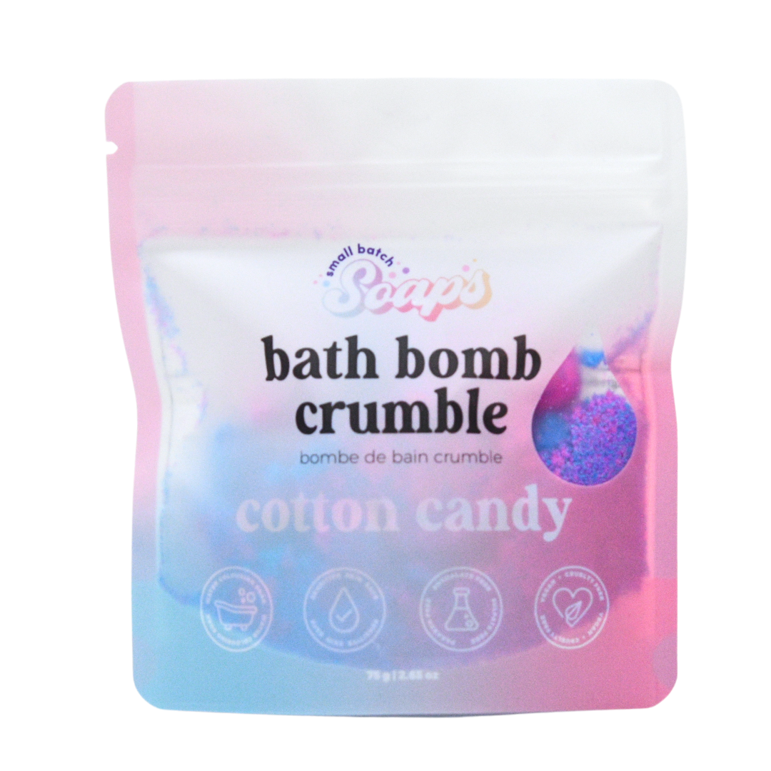 Cotton Candy Bath Bomb Crumble - Small Batch Soaps