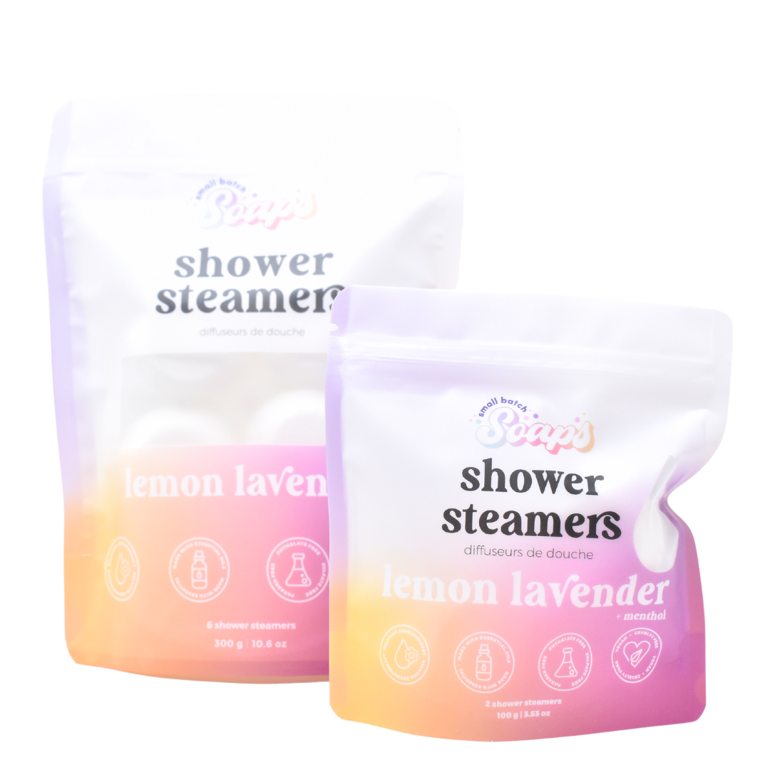 Lemon Lavender Shower Steamers - Small Batch Soaps
