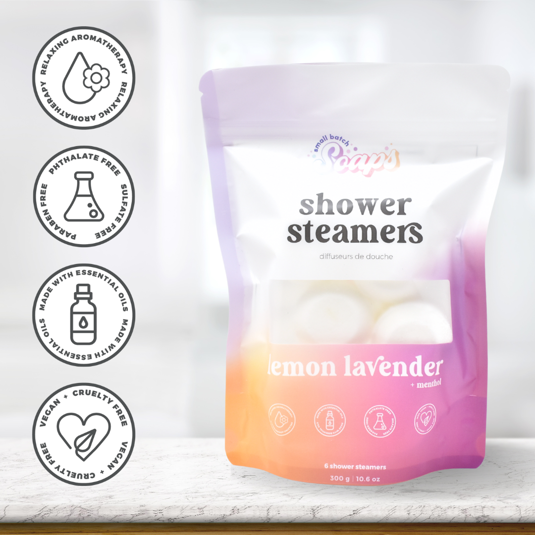 Lemon Lavender Shower Steamers - Small Batch Soaps