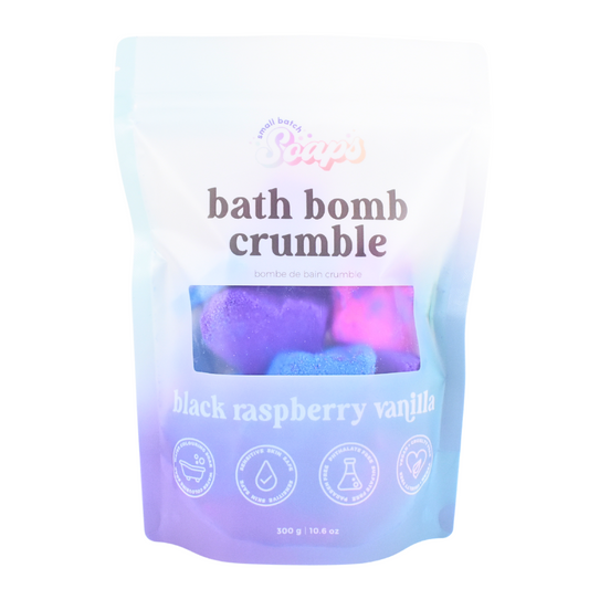Black Raspberry Vanilla Bath Bomb Crumble - Spring Scent - Small Batch Soaps