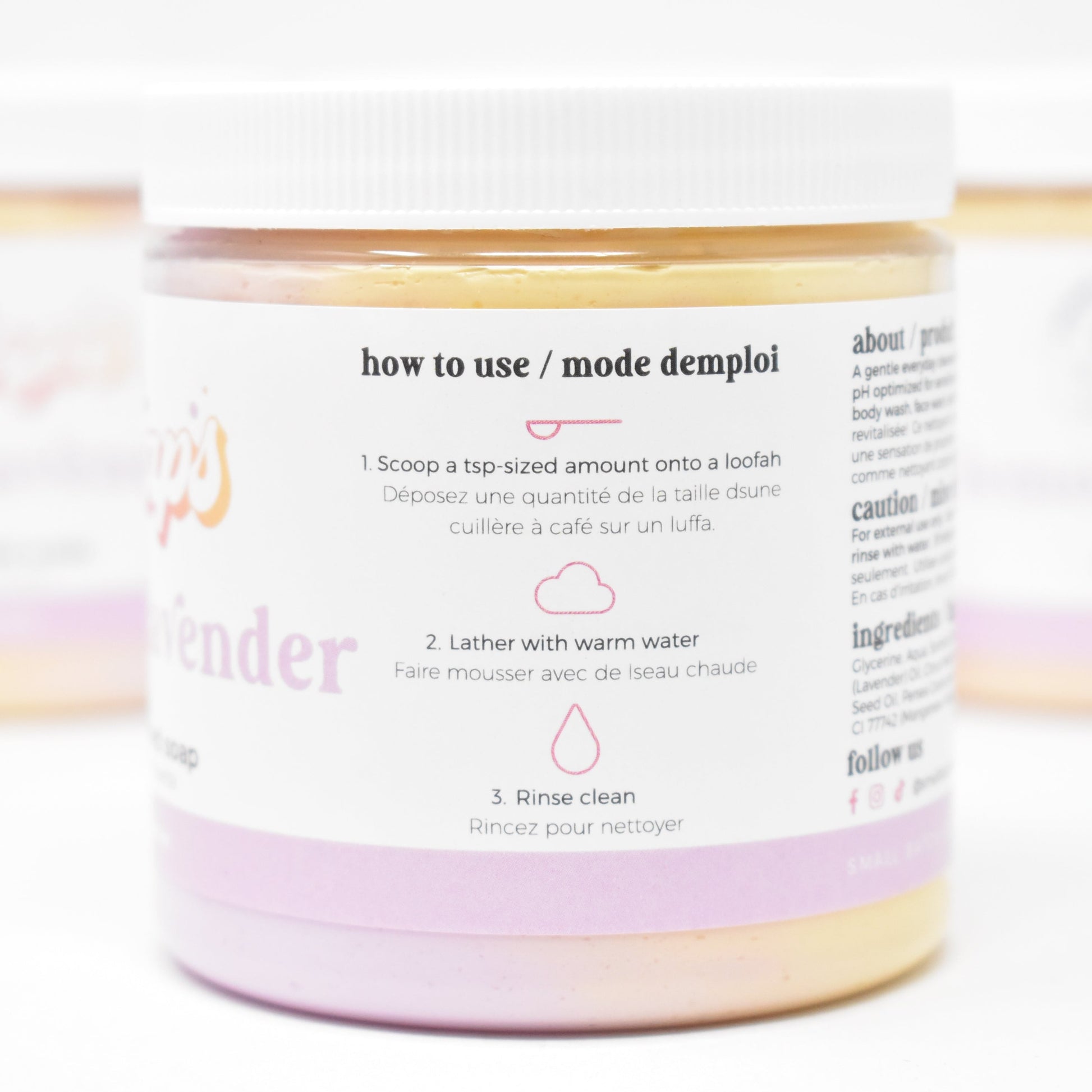 Lemon Lavender Whipped Soap - Small Batch Soaps